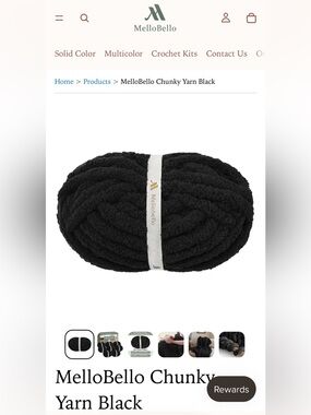 New Mellobello Chunky Yarn - Black 12 pack